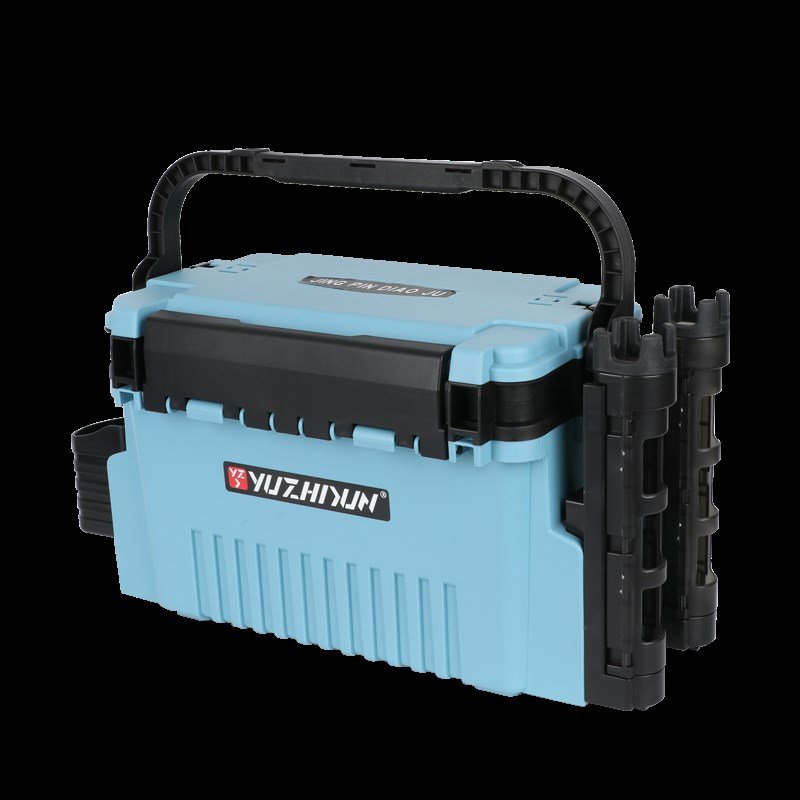DEUTSCHE LUYA BOXER TOOLBOX MULTIPURPOSE FISHING BOX WITH N-MINSTER SHRIMP IN A POLE TO CATCH A FISH